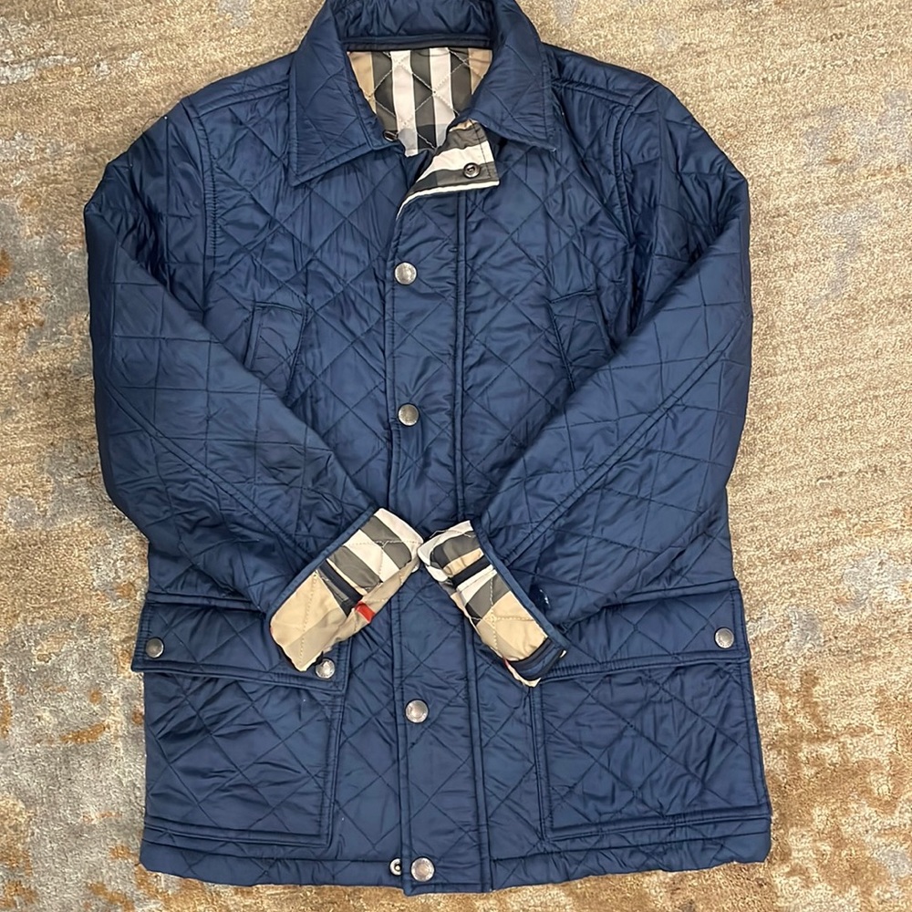 Burberry children vintage blue quilted jacket